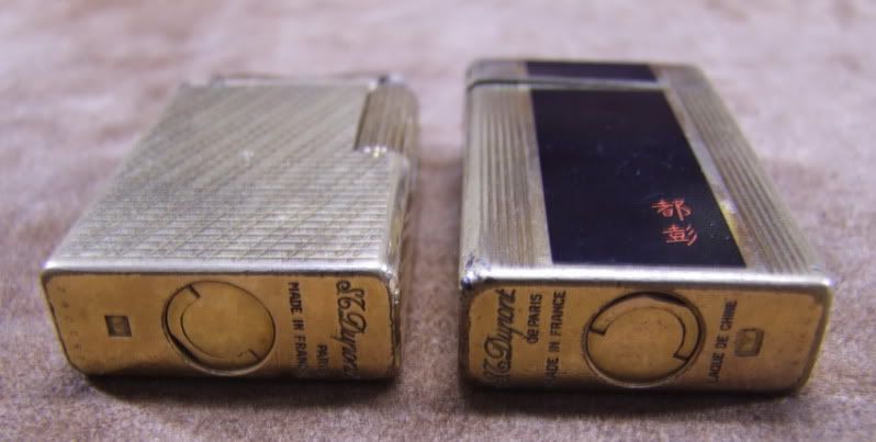 C175) 2 St Dupont Lighters   Gold Plated for parts only  