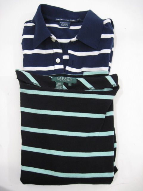 LOT 2 RALPH LAUREN Striped Shirts Tops Sz P S  