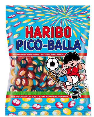 haribo pico balla gomas de la fruta apple frambuesa limon platano 