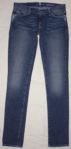 SEVEN FOR ALL MANKIND jeans ROXANNE dark SKINNY Studded skinnies NWT 