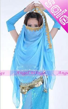 Egypt Style Belly Dance Chiffon Shawl Veil 13 Colors  