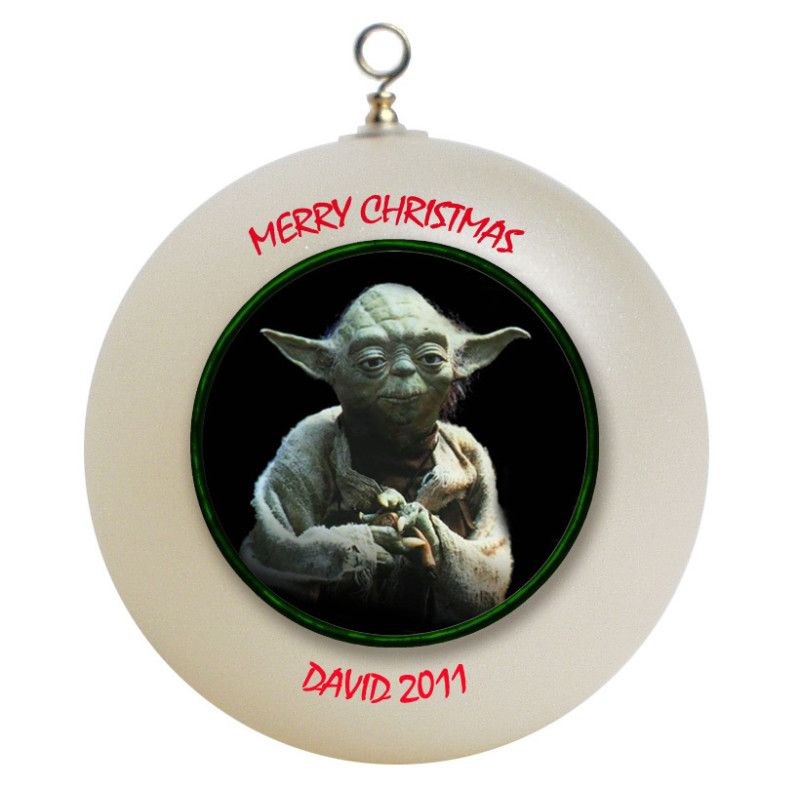 Personalized Star Wars Yoda Christmas Ornament Gift  