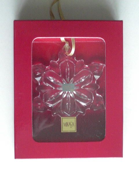 MIKASA Crystal Snowflake Ornament 001/568 NEW  