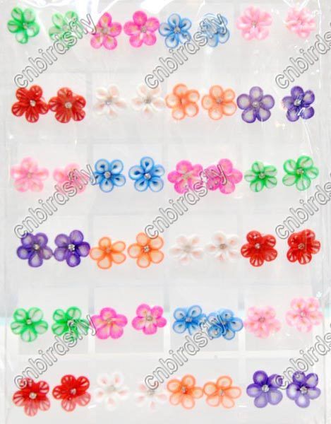 72pair Wholesale jewelry lots Mixed 12style polymer stud Earrings 