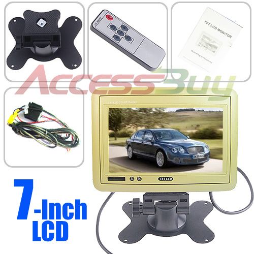 Beige 7 Inch In Car Headrest TFT LCD Monitor Dual Channel Video Input 