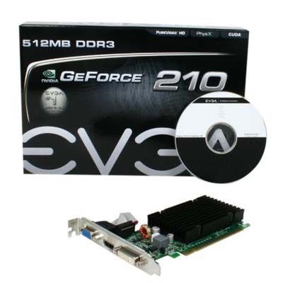 EVGA 512 P3 1311 KR GeForce 210 512MB DDR3 Video Card  