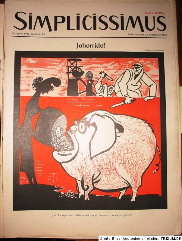 1954 1955 1956 57 66 Simplicissimus Geburtstagszeitung   58. 57. 56 