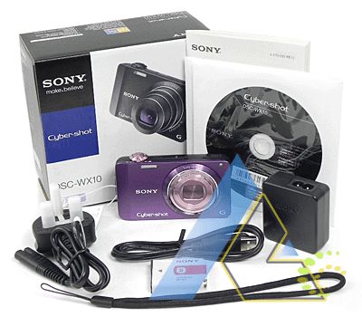 Sony Cyber shot WX10 DSC WX10 Camera Purple+4Gifts+Wty  