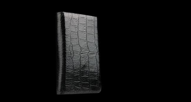 SENA HAMPTON WALLET CROCO BLACK CASE FOR IPHONE 4  