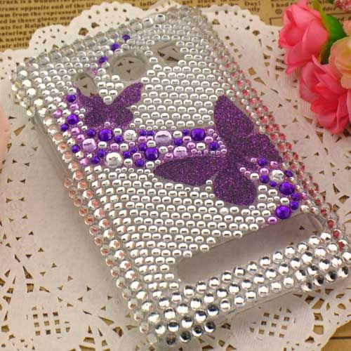 Rhinestone Bling HARD BACK CASE for HTC EVO 4G #H119  