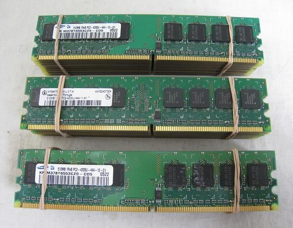 LOT OF 30 MIXED 512MB PC2 4200 533MHZ DDR2 non ECC DESKTOP MEMORY 