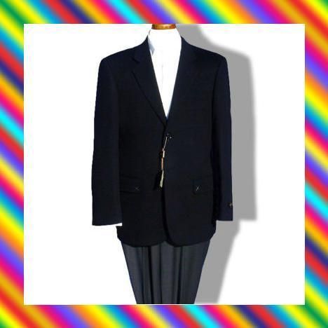 BARONI $1295 BLACK 100% CASHMERE 2 BUTTON~40S~BLAZER  