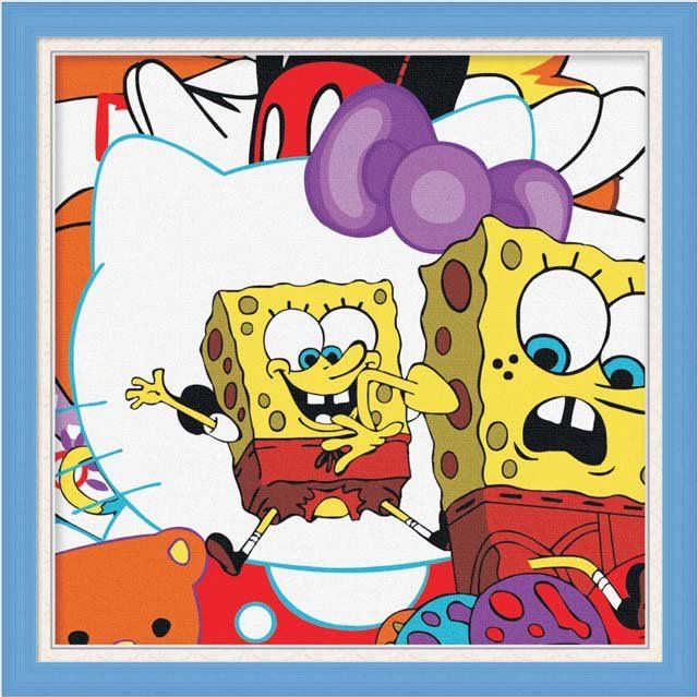 Paint by Numbers kit 30x30cm (12x12) Sponge Bob RH3008  