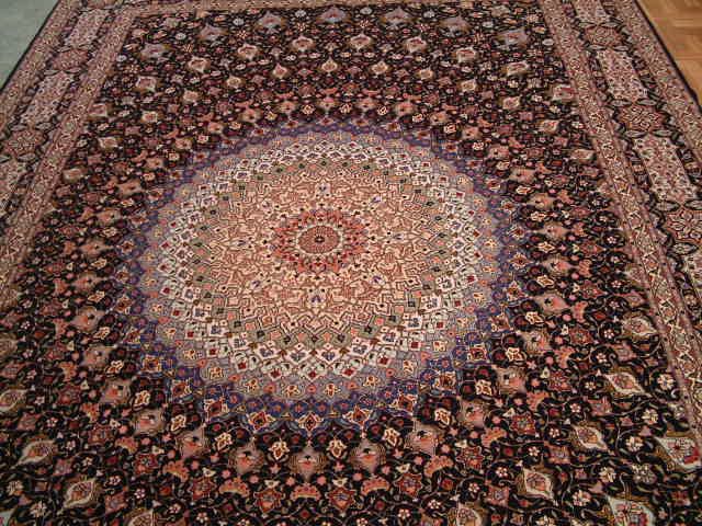 rugs Oriental Tabriz carpets 12x9 DOME SHAPE GONBAD  