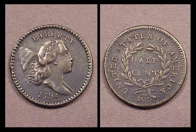 1794 Half Cent (Liberty Cap) High Relief  XF  