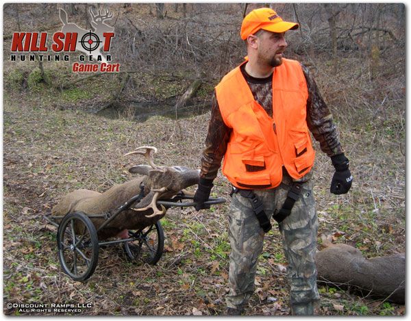 500 lb DEER CART GAME HAULER UTILITY HUNTING GEAR DOLLY (GAME CART 