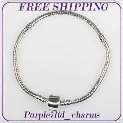 18cm 23cm silver bracelet for European beads charm choose FREE 