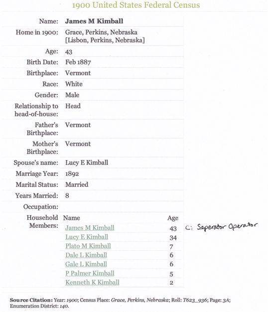 And the 1930 Census record for Jesse Kimball, living in Davenport, OK 