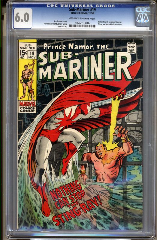 Sub Mariner #19 CGC 6.0 FN Universal  