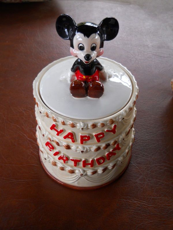 1978 Disney Mickey Mouse 50th Cookie Jar Birthday Cake  