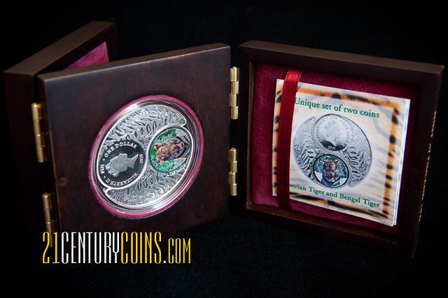 2010 Year of the Tiger 2oz Yin Yang Unique Silver PROOF Set  