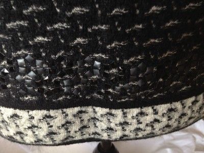 NEW CHANEL EXQUISITE 10A BLACK MOHAIR BEADED MINI SKIRT 34/2 0 US VERY 