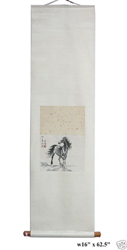 Chinese Xu Beihong Horse Ink Brush Portrait s1757  