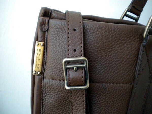 AUTH burberry prorsum mens leather shoulder bag holdall  