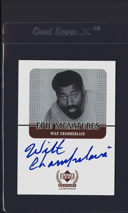 1999 UD CENTURY LEGENDS GOLD WILT CHAMBERLAIN EPIC SIGNATURES AUTO BGS 