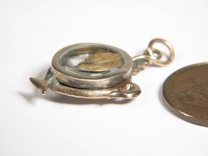 FAB ANTIQUE ENGLISH GOLD CRYSTAL URN SHAPE LOCKET c1780  