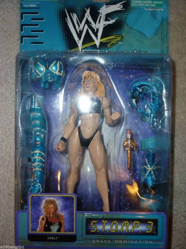   WWF STOMP 3 BIKINI Sable 1998 action figure wwe Rena Brock Lesnar