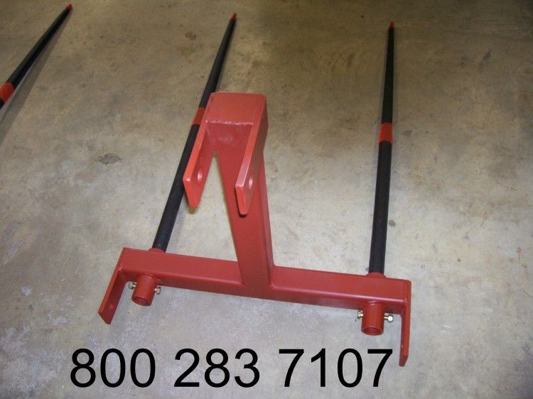 Hay bale 3 pt mover carrier spear spike 2 prong fork 48  