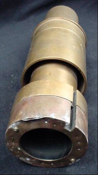 Large Heavy Brass Telescope Gun Sight WW2 WW1 Navy Military  