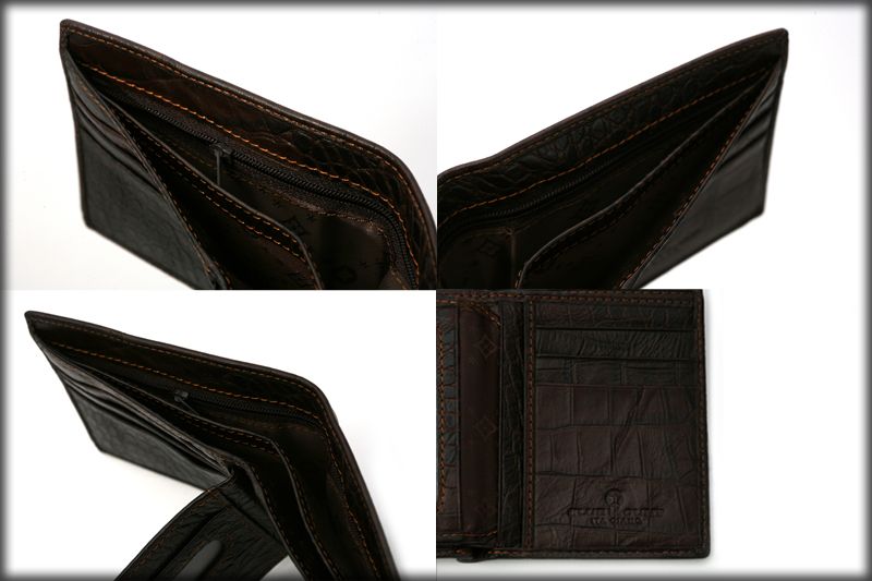 BLUEMOUNT Mens Middle Wallet Genuine Leather Gorgeous  