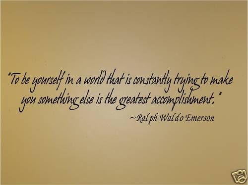 Emerson  To Be Yourself   Vinyl Wall Art Decals Words  