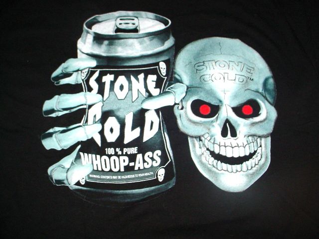 STONE COLD STEVE AUSTIN WHOOP A@S T SKULL SHIRT XL  