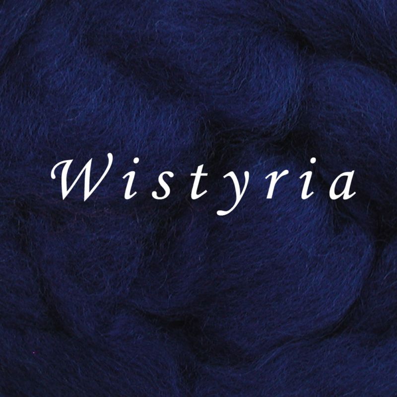 100% WOOL ROVING   WISTYRIA   BLUE   1 OZ   FELTING  