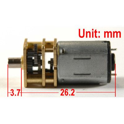 Mini DC 2.4V 55RPM Tiny Gear Motor, Durable Metal Gears  