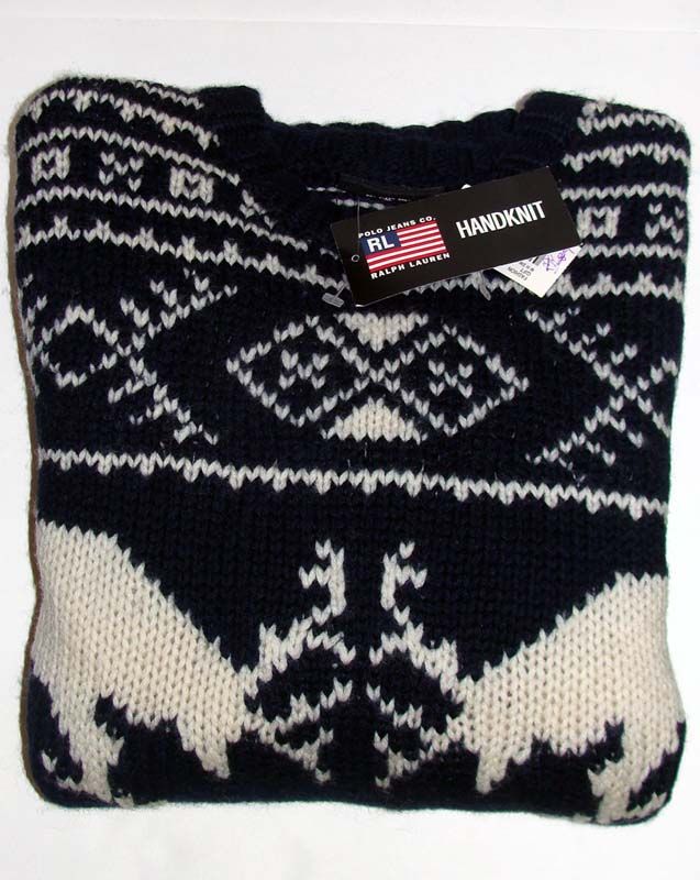 NEW POLO RALPH LAUREN MENS REINDEER SKI SWEATER  378  