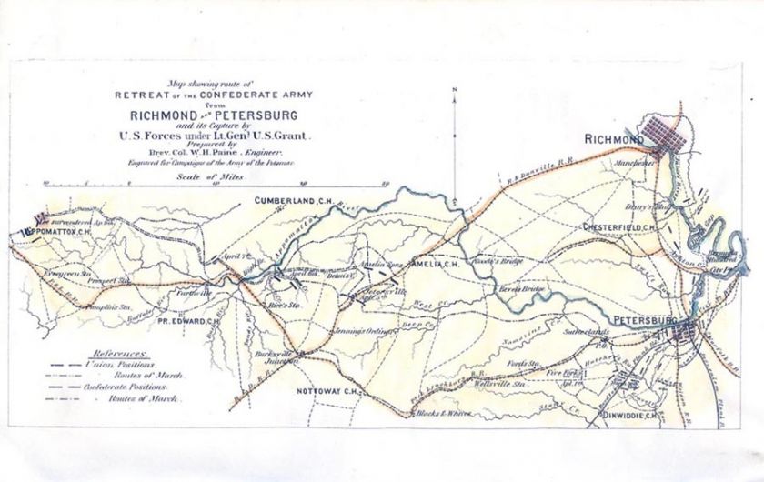 Confederate Army Retreat Richmond Petersburg Civil War  