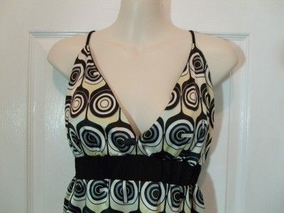 Nwt COOGI sz M yellow Black V neck Dress  