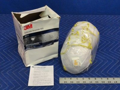 Lot 10 3M 8511 N95 White Disposable Particulate Respirator Masks NEW 
