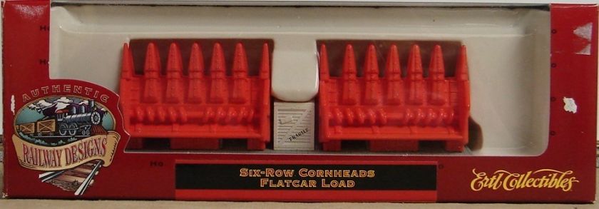 Ertl HO Scale Six Row Cornheads Flatcar Load Pt.# 4063  