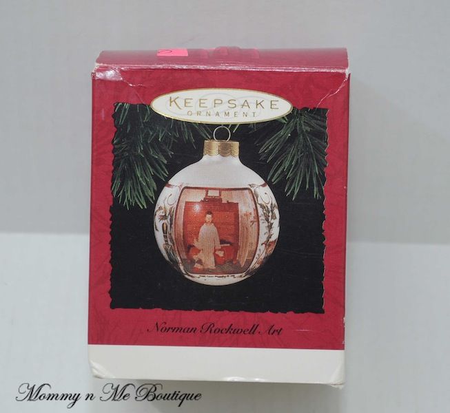 Hallmark Ornament Norman Rockwell Bottom Drawer Glass Keepsake  