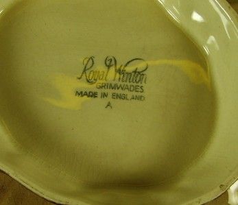 ROYAL WINTON SHELL SHAPE FRUIT BOWL   BROWN/YELLOW  