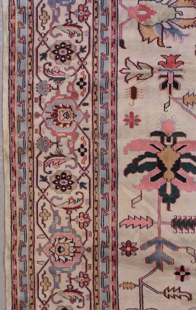 13x18 SIGNED TURKISH OUSHAK USHAK ORIENTAL HAND KNOTTED WOOL AREA RUG 