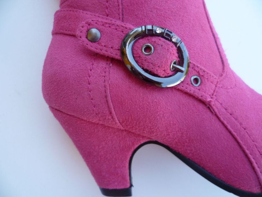 FUCHSIA BOOTS SHOES YOUTH KIDS GIRLS SIZE 9 4  