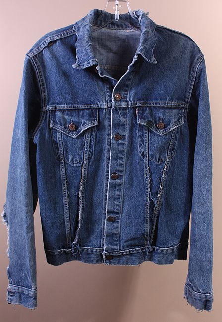 MENS VTG LEVI 2 POCKET BIG E 557 COTTON DENIM JACKET L  