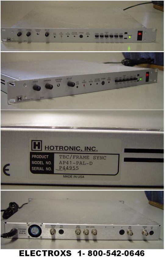 HOTRONIC AP41 PAL D TIMEBASE CORRECTOR/FRAME SYNC W SDI  