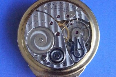   SIZE 21 JEWEL ELGIN B.W. RAYMOND 571 RAILROAD POCKET WATCH SNI47505